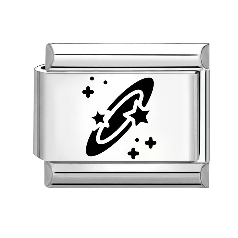 Planet Orbit Waterproof Stainless Steel Expandable Italian Bracelet Link
