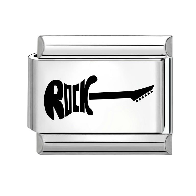Rock Graphic Personalized Italian Modular Bracelet for women jewelry gift