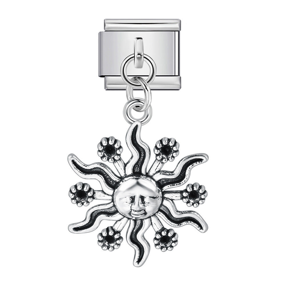 Special Sun pendant Italian charm link for women bracelet