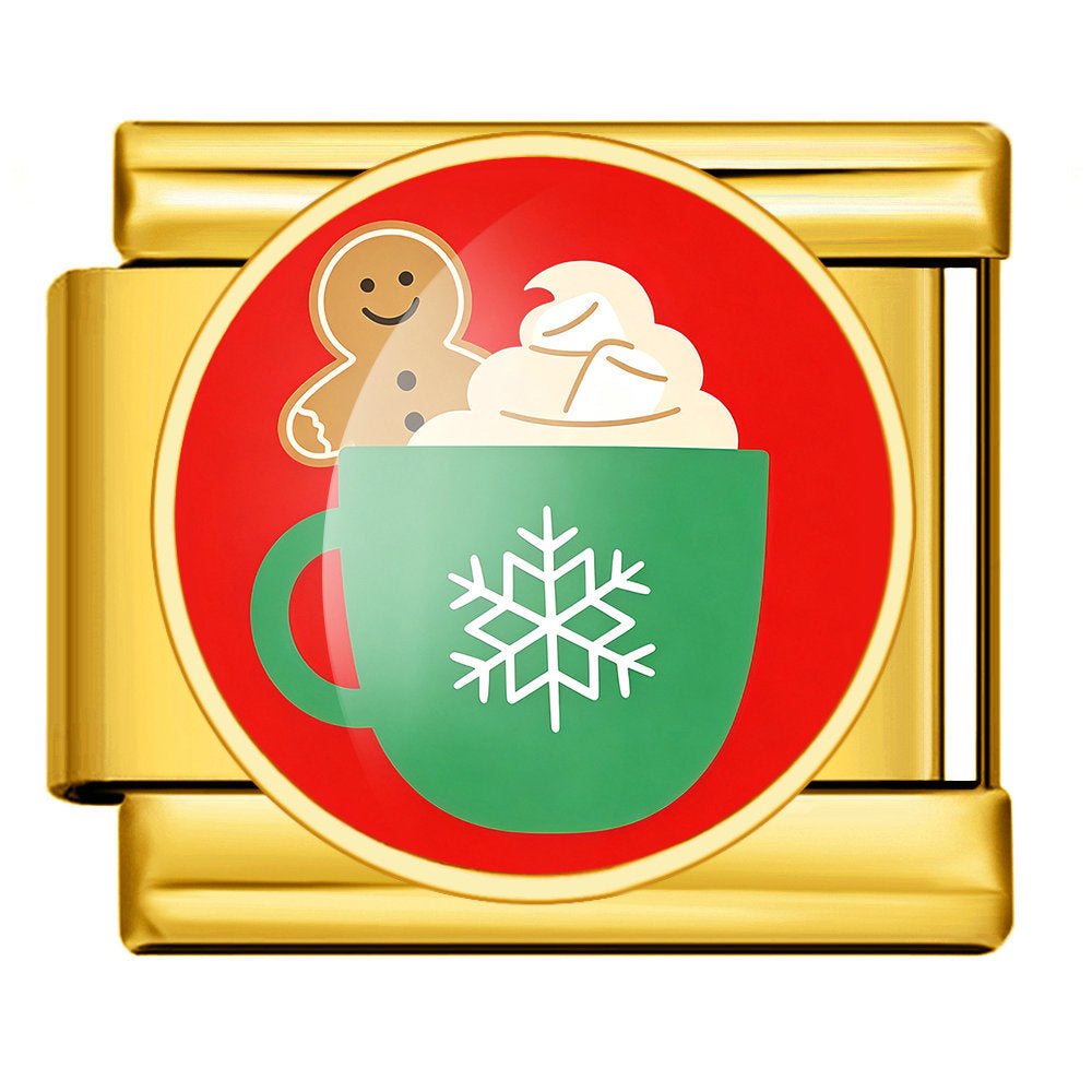 Christmas Hot Cocoa Mug Italian Charm Link
