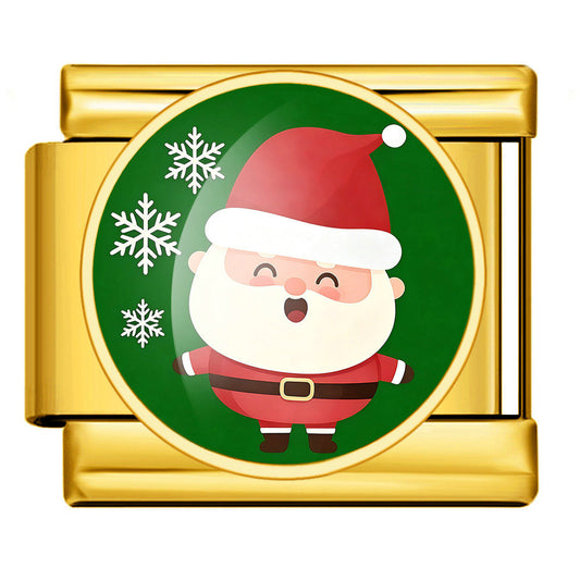Christmas Santa Claus  Italian Charm Link