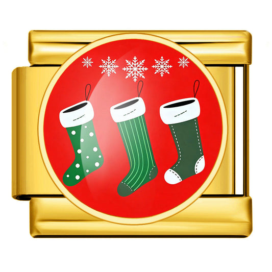 Christmas Socks Italian Charm Link