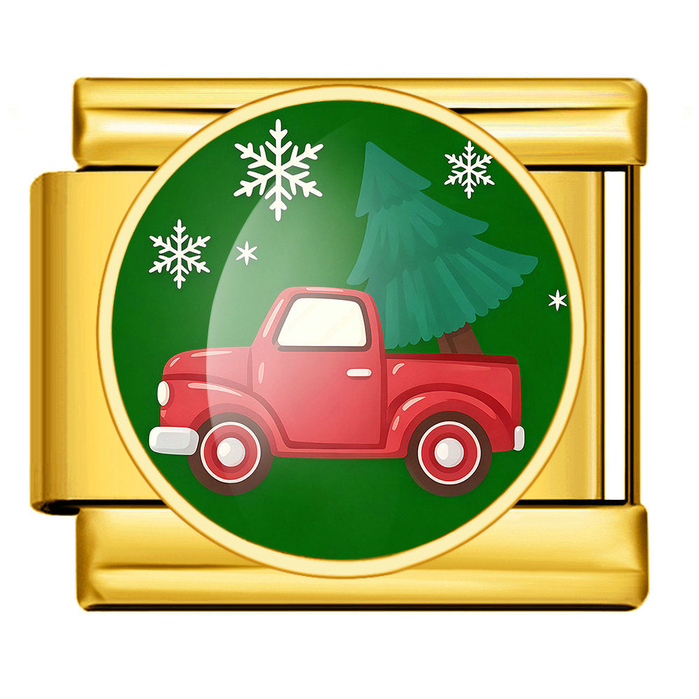 Christmas Truck  Italian Charm Link