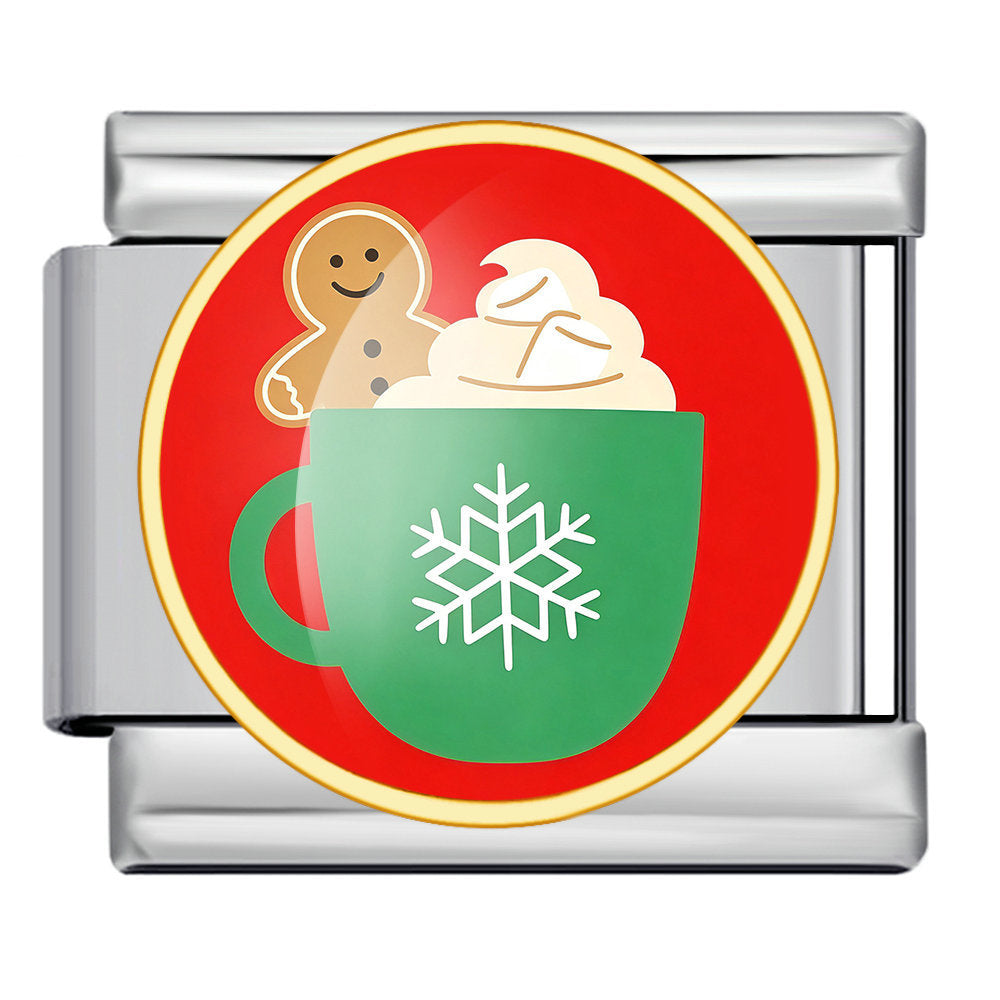 Christmas Hot Cocoa Mug Italian Charm Link