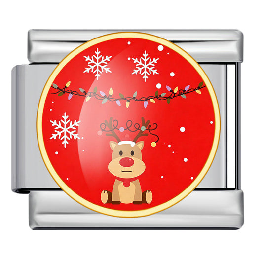 Christams Reindeer Italian Charm Link