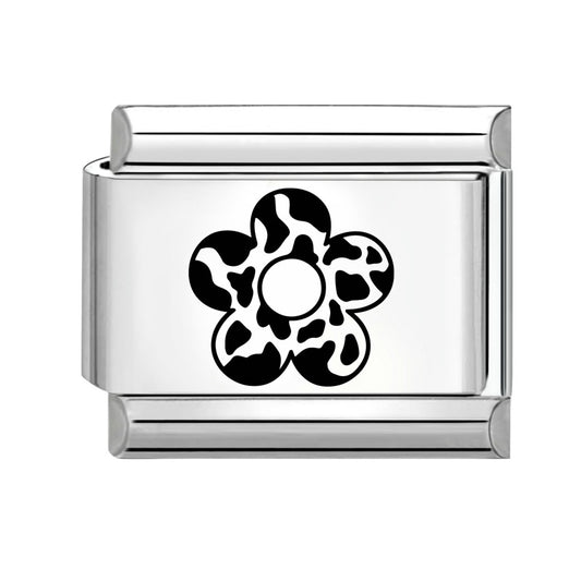 Cow Print Flower vintage Italian modular bracelet for women gift