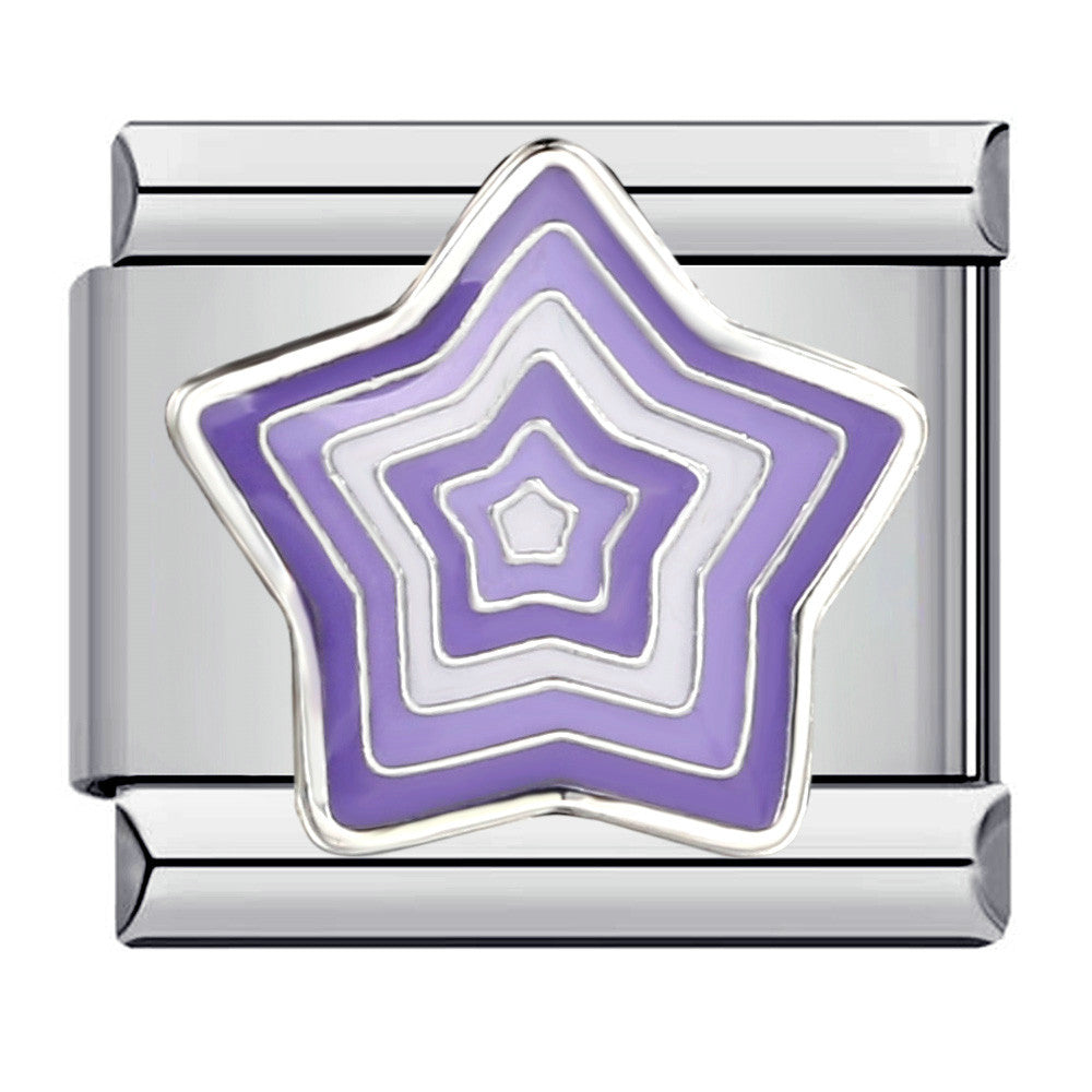 Y2K Colorful Stars Italian Charm Module Link