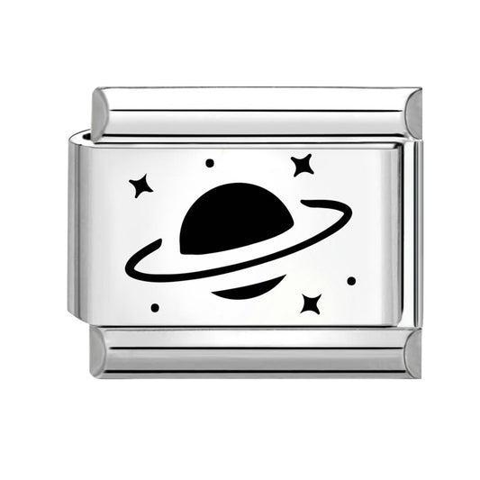 Saturn Planet trendy Italian charm bracelet for birthday gift