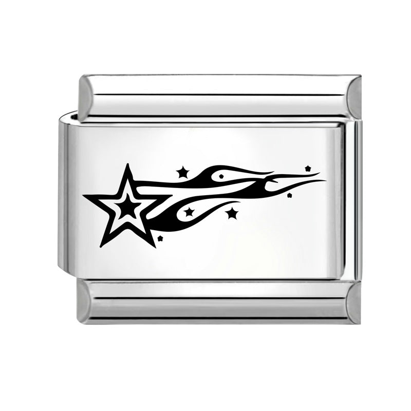 Shooting Star Italian Stainless Steel Bracelet Link for Women Gift