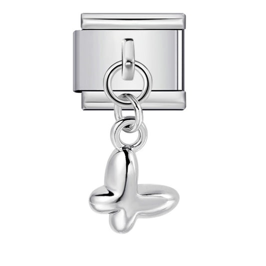 Silver Butterfly Italian Charm Link 9mm Nature Bracelet Module