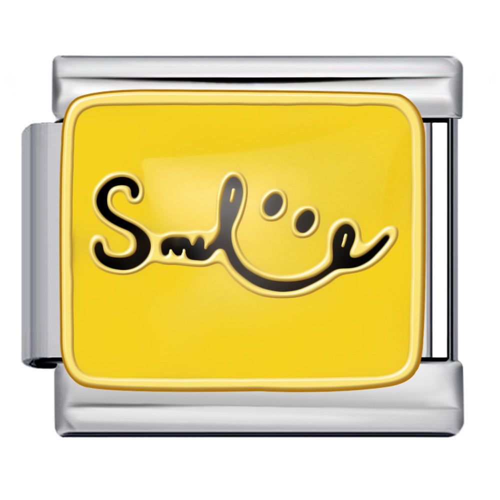 Smiley Face Italian Modular Bracelet Charm