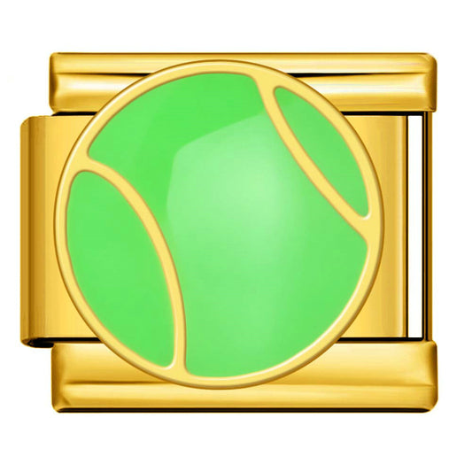 Tennis Ball Silver Italian Modular Bracelet Charm