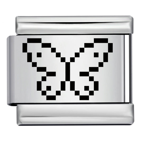 minimalist butterfly silver link bracelet